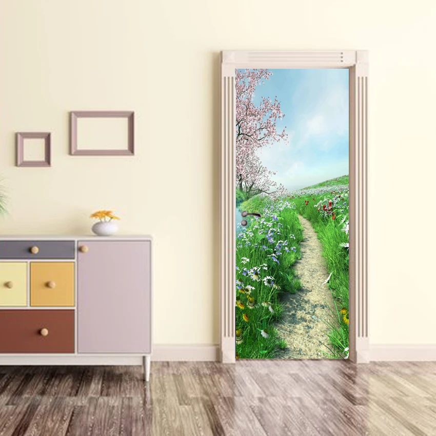 Бесплатная доставка новогодний подарок съемная наклейка на дверь DIY рисунок