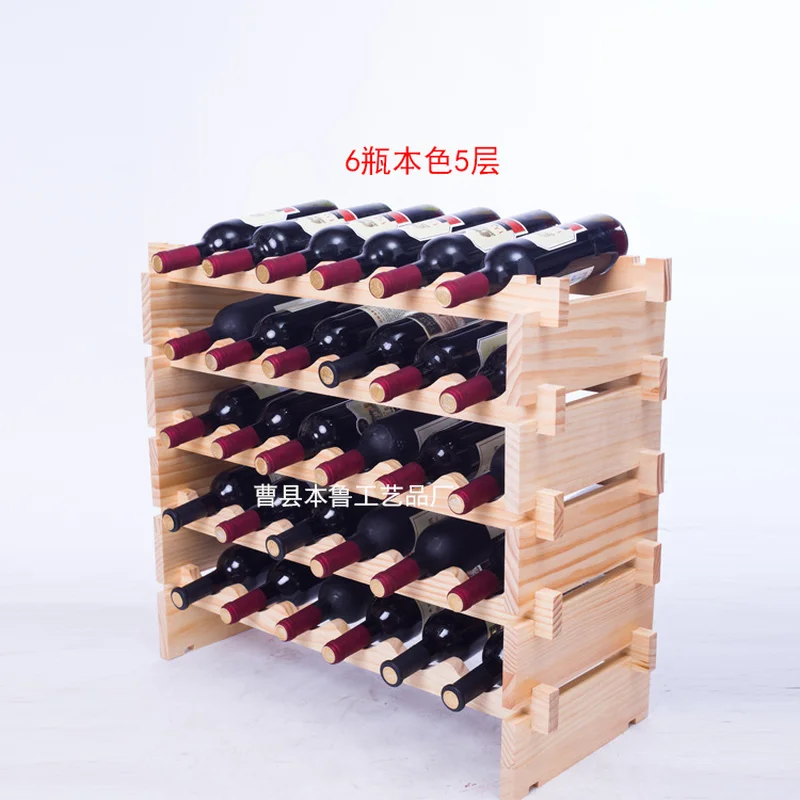 Однослойная винная витрина на 1 этаж Винная стойка деревянная праздничная