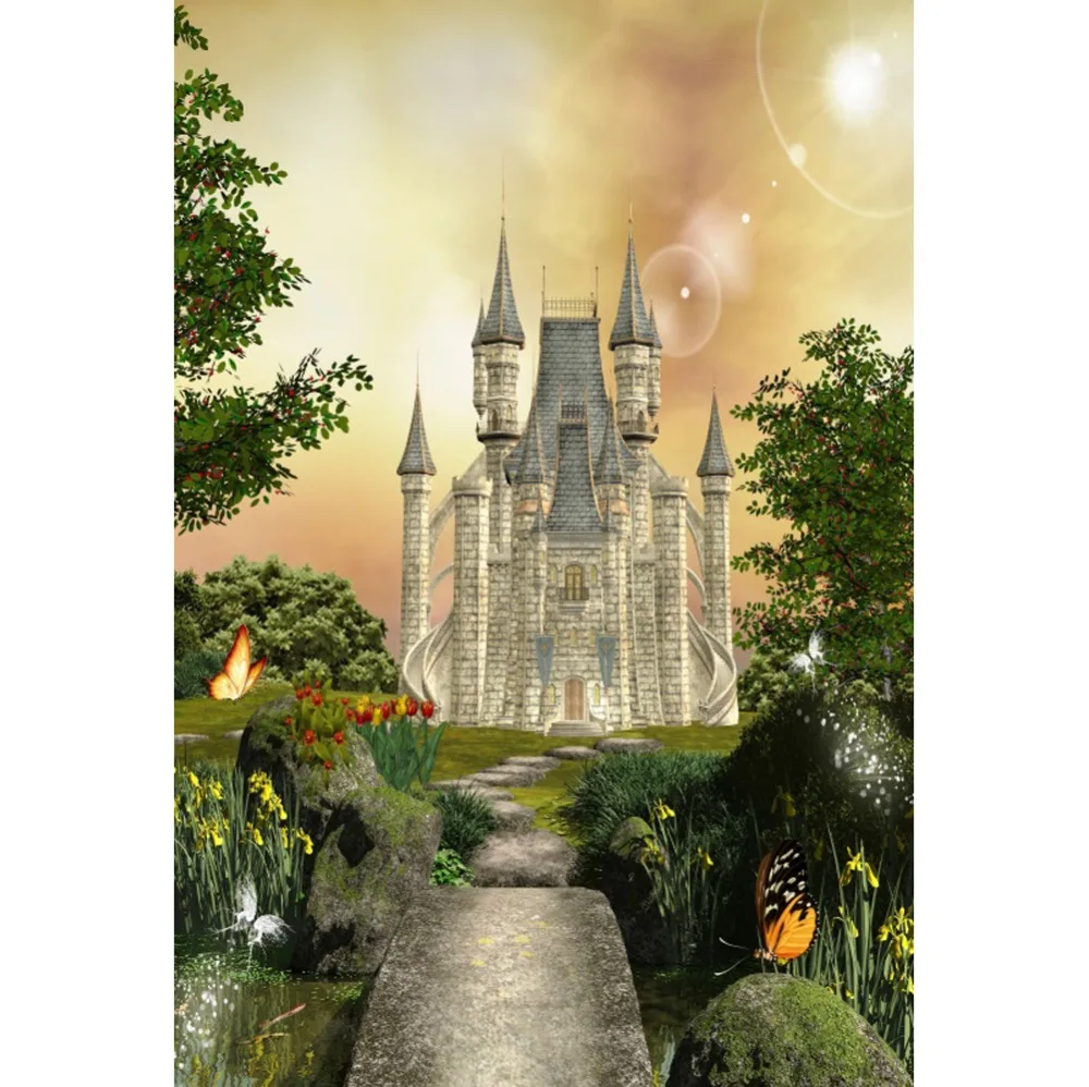 Laeacco Fairytale Light Bokeh Return to Lemuria детская сцена с героями мультфильмов Фотофон для