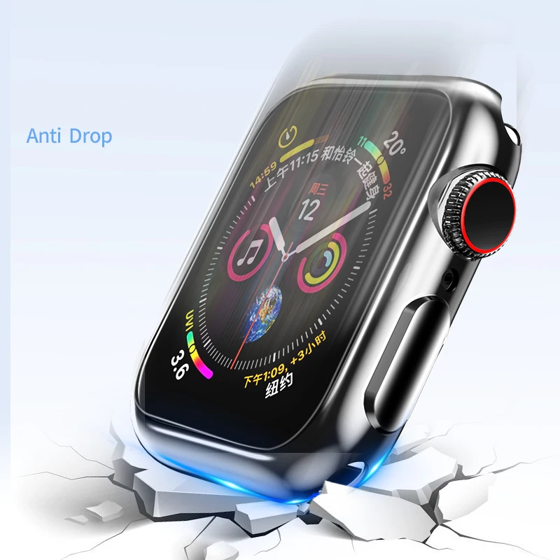 Мягкий чехол HOCO из ТПУ для Apple Watch series 4 защитный s 44 мм 40 с покрытием iWatch