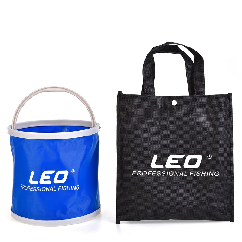 1 Piece 6L Canvas Water Bucket Outdoor Camping Hiking Portable Folding Fishing Tackle 20cm x 19cm | Спорт и развлечения