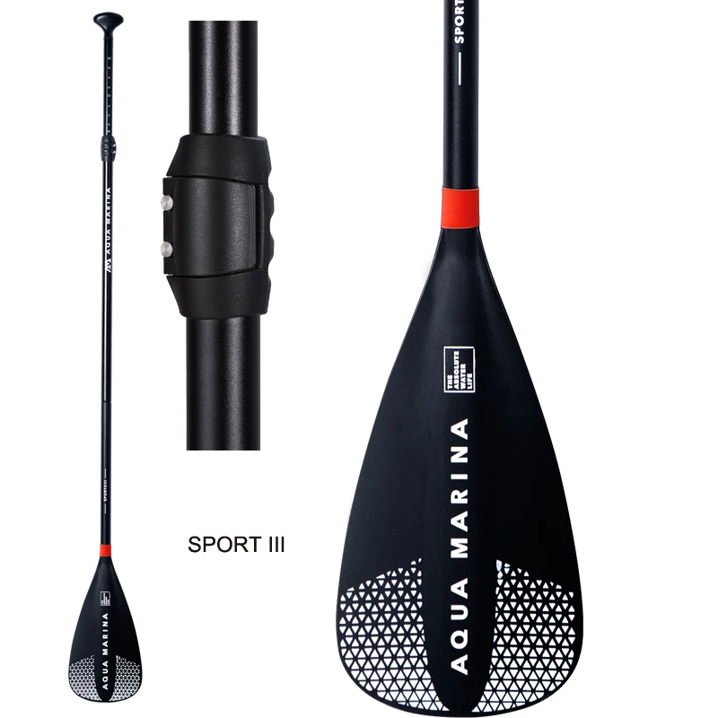 Новая Выдвижная весла весло SUP AQUA, Спортивная доска IIIstand, 3 секции, доска для серфинга, алюминий, 165-210 см, регулируемая длина