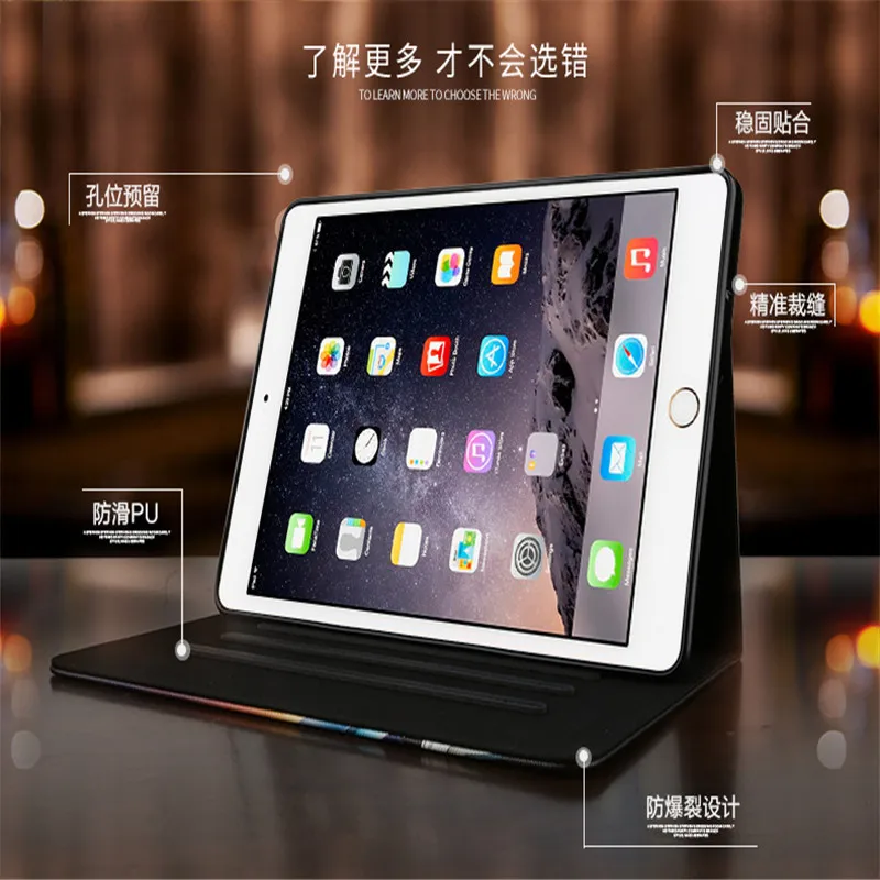 Умный кожаный чехол с милым мультяшным Эльзой и Анной Хансом для ipad mini 1234 общий