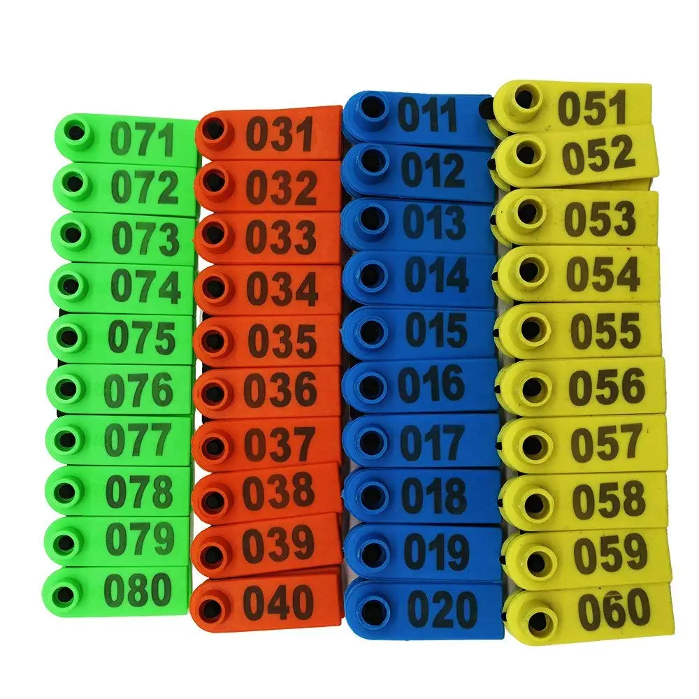 

Sheep ear tag Signs with the word ear Laser Typing Copper head earrings Farm animal identification card No. 1-500