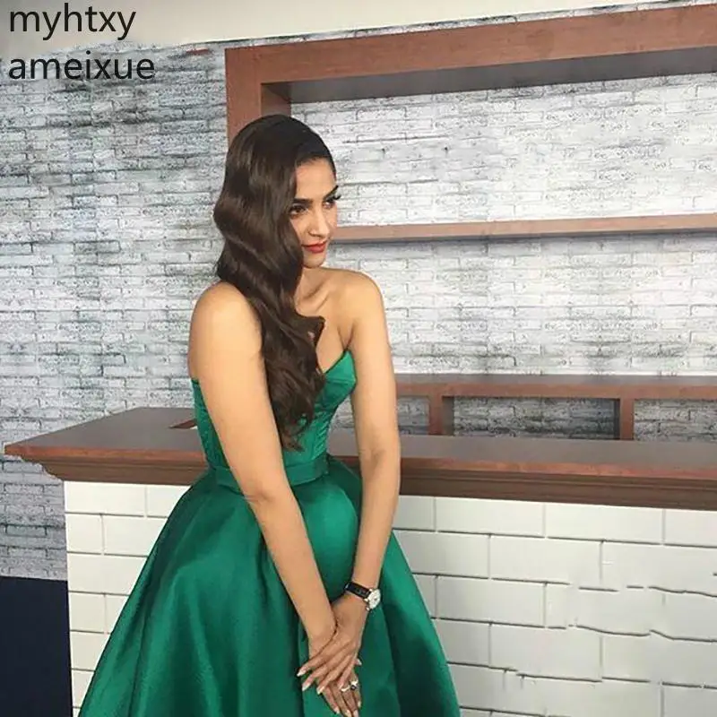 Saudi Arabic Women Green Long Evening Dresses 2021 Simple Elegant Sweetheart Ankle Length Formal Party Dresss New Robe De Soiree | Свадьбы и
