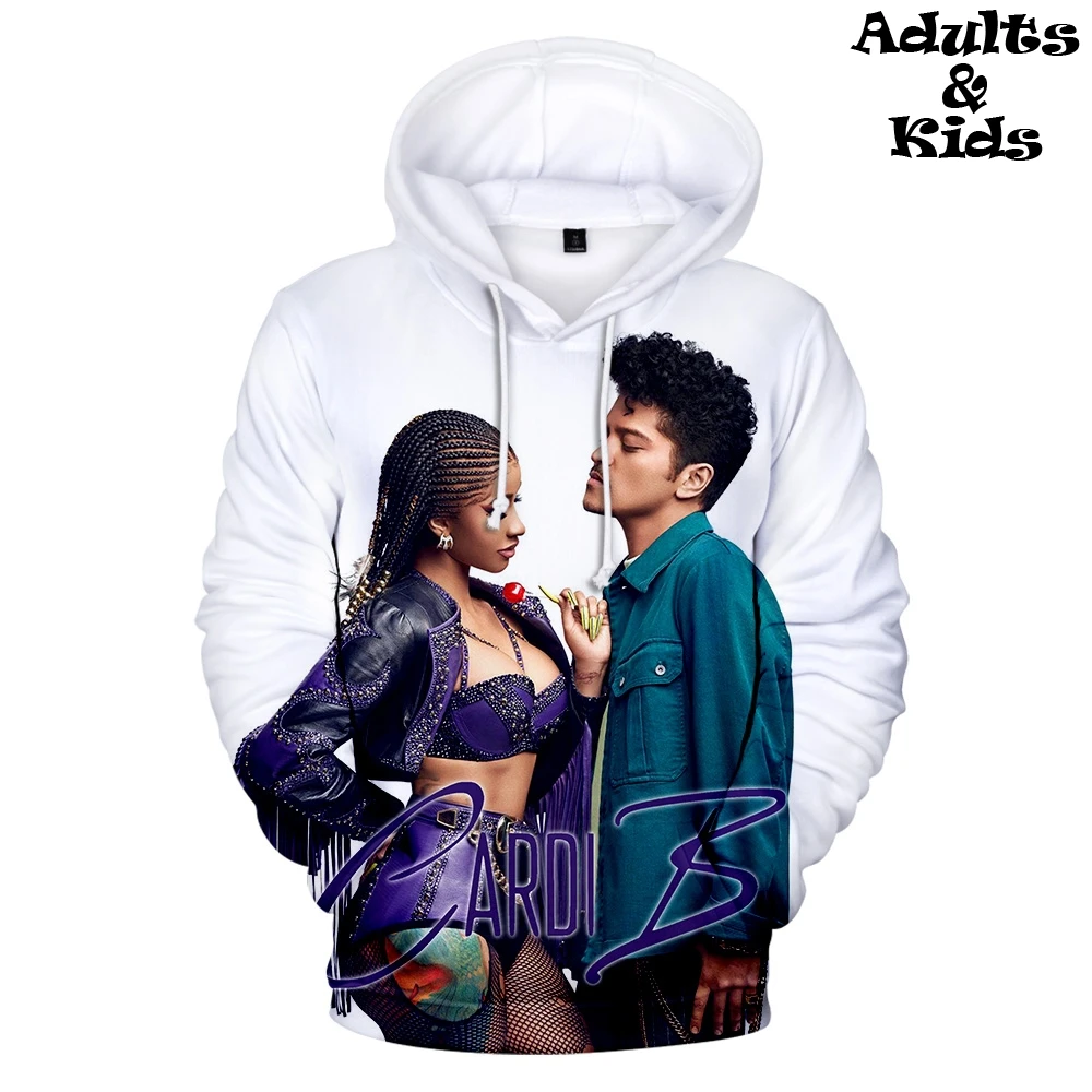 Новинка 2019 года толстовка с 3D капюшоном Cardi B Модная Повседневная Удобная