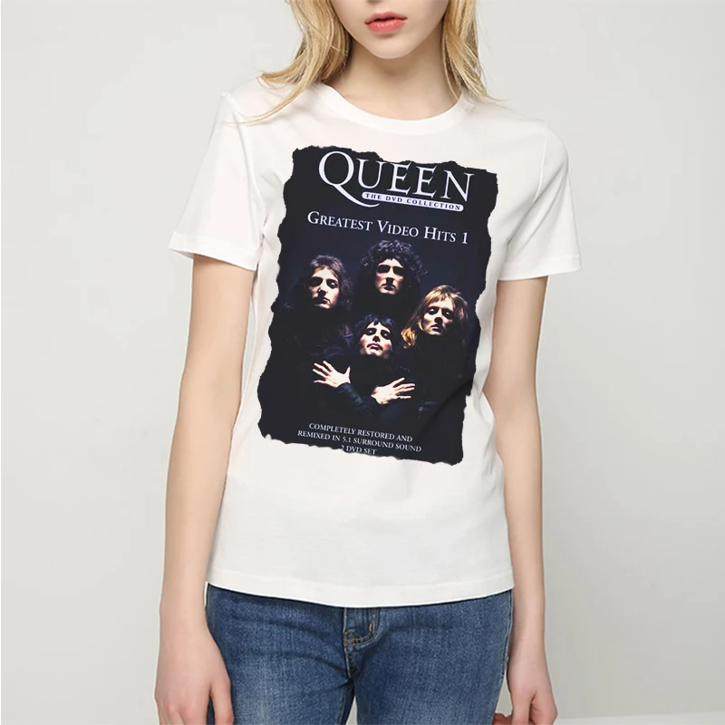 Модные мужские футболки с принтом рок группы QUEEN женская футболка хлопковые топы