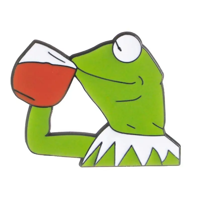 Смешные лягушки Pepe брошь на булавке улыбка грустная лягушка эмалированные значки на булавке поп-культуру, булавки, ювелирное изделие, thinker напиток Pepe гордость блестящий значок