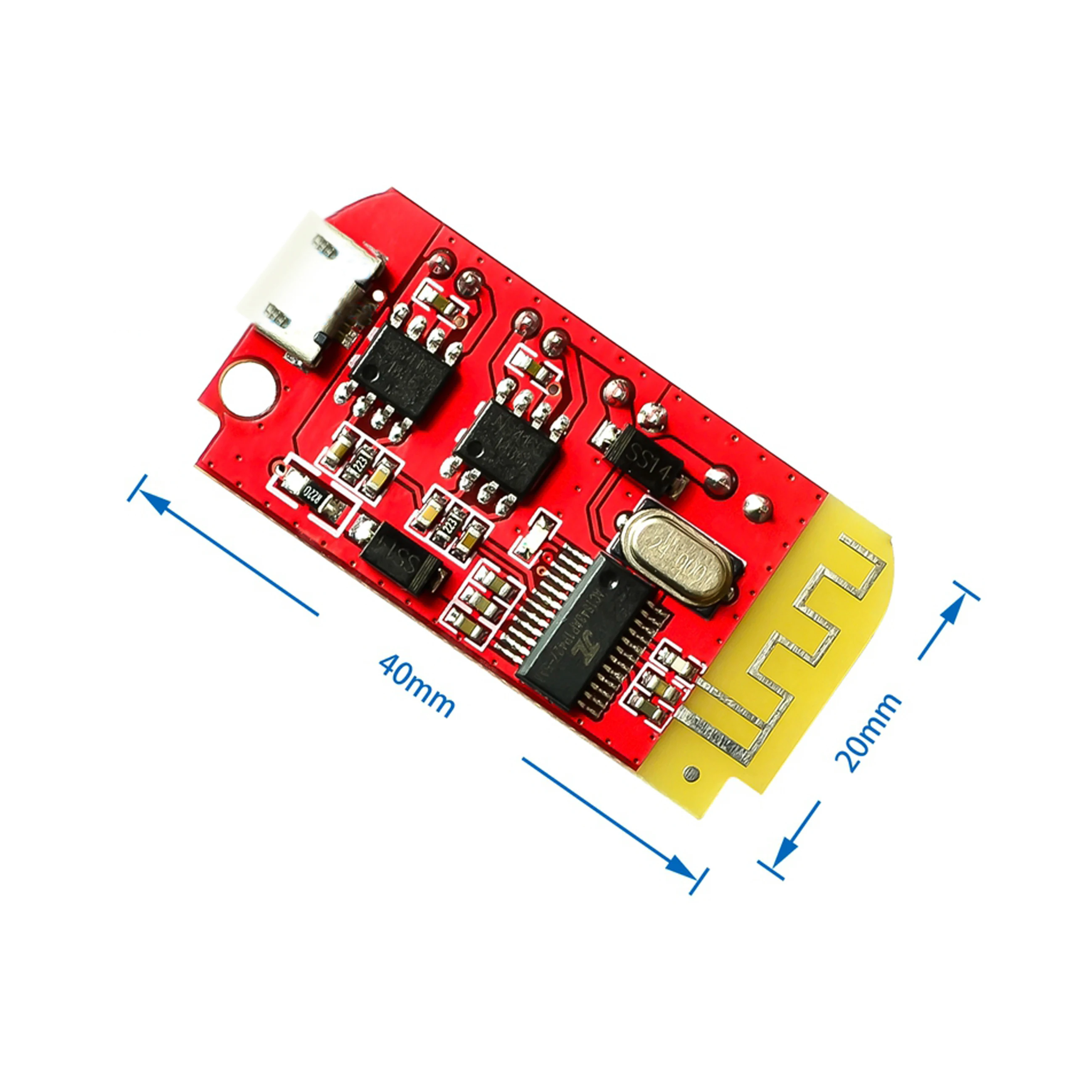 CT14 miniature 4.2 stereo bluetooth amplifier audio module F class 5W+5W with charging DIY modified speakers | Компьютеры и офис