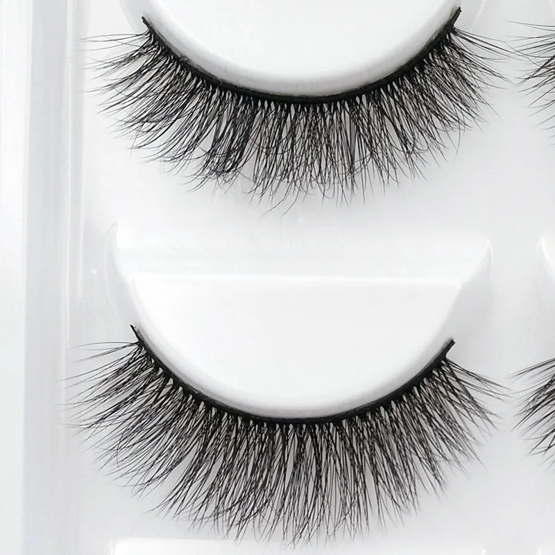 

Handmade 3D Soft Faux Mink Hair False Eyelashes Crisscross Eyelashes 5 Pairs