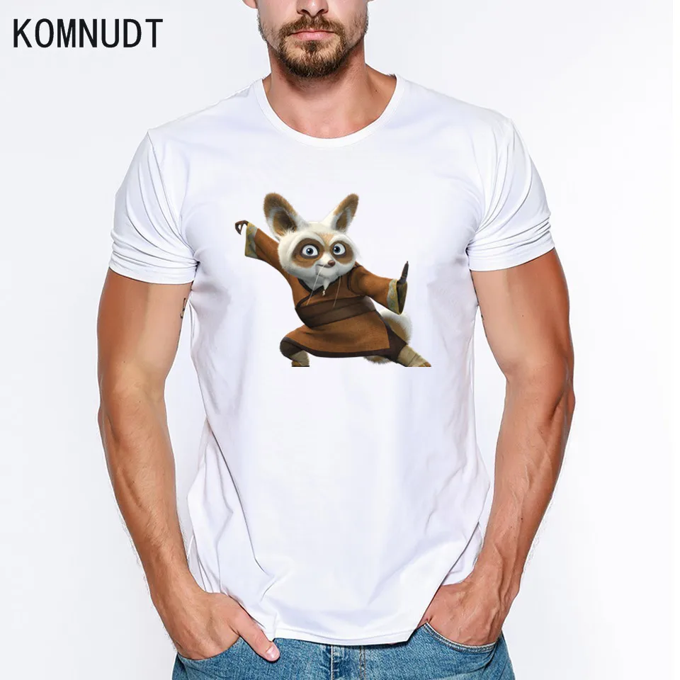Фото KOMNUDT Kung Fu Panda Men T-Shirt Modal Short Sleeve Casual T Shirt Hipster Printed Tee Summer Tops Мужская одежда KOMNUDT Kung Fu Panda Men T-Shirt Modal Short Sleeve Casual T Shirt Hipster Printed Tee Summer Tops Мужская одежда