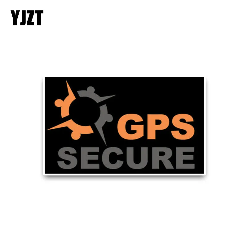YJZT 11 1*6 2 см GPS безопасные модные ПВХ смелые черные и оранжевые наклейки