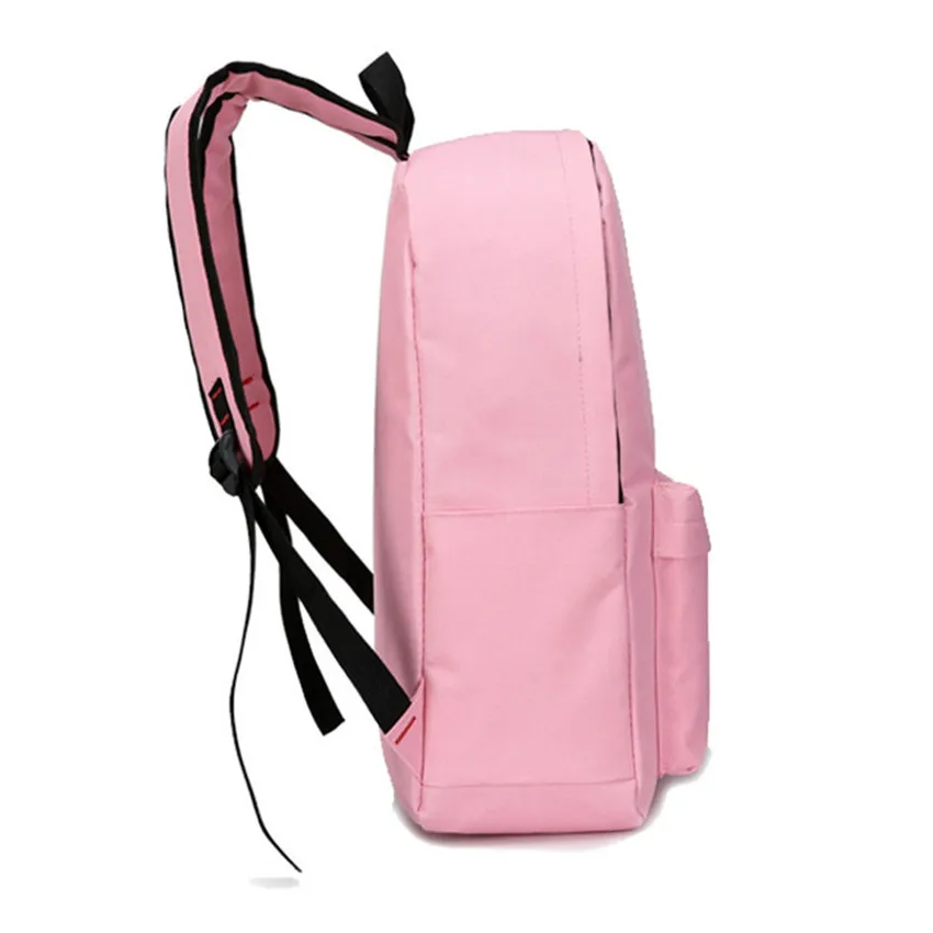 4pcs/set School Bag Girls Women Canvas Travel Backpack Satchel Shoulder Bag Rucksack