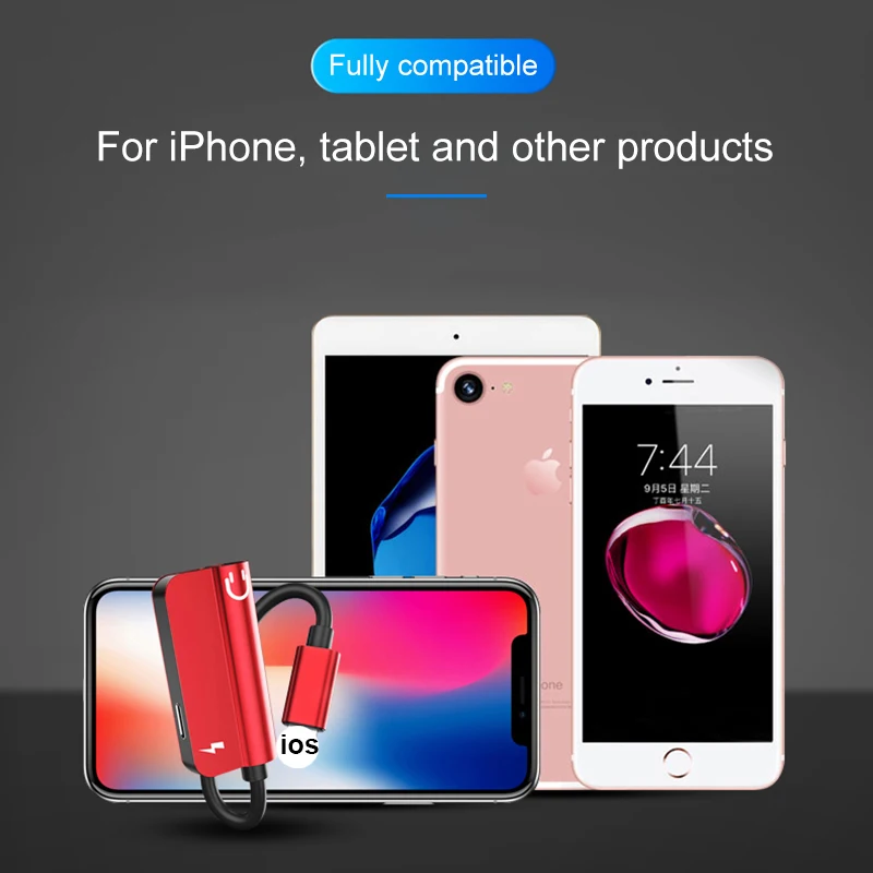 Olhveitra 2 в 1 двойной адаптер для iPhone XS Max XR X 8 7 Plus разъем наушников Aux Аудио гарнитура
