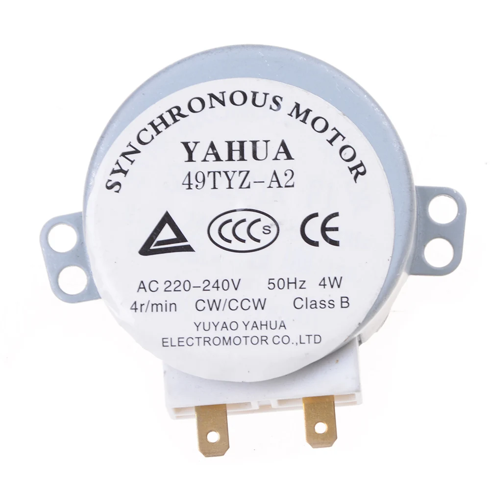 Вращающийся механизм микроволновой печи синхронный двигатель CW/CCW 4W 5/6RPM AC 220 240V|cw