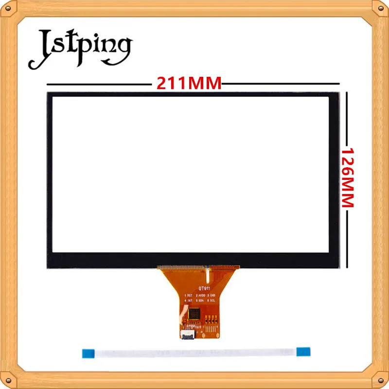 Jstping 9-дюймовый 6-проводной емкостный сенсорный экран 211*126 мм 211 * 126 6 контактов Windows