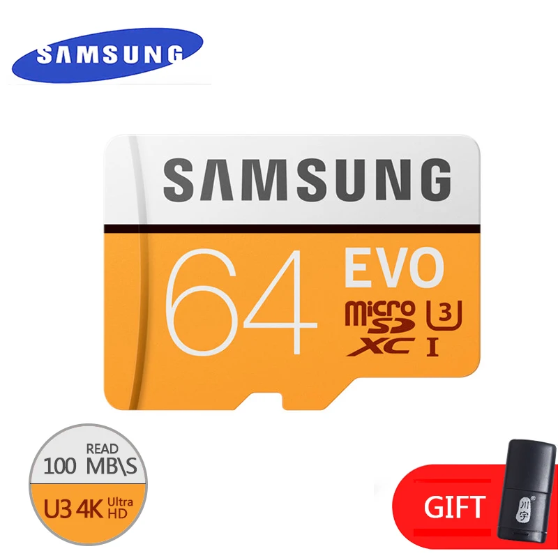 SAMSUNG Оригинальная карта памяти micro sd 16 Гб/32 ГБ/SDHC 64 Гб/SDXC класс 10 EVO TF флеш-КАРТЫ Подлинная безопасность