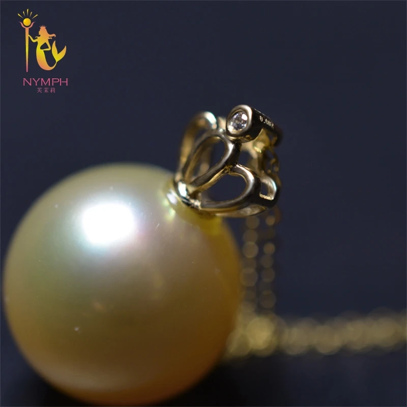 NYMPH 18K жемчужное ожерелье ювелирные изделия Южная море золотой жемчуг кулон для