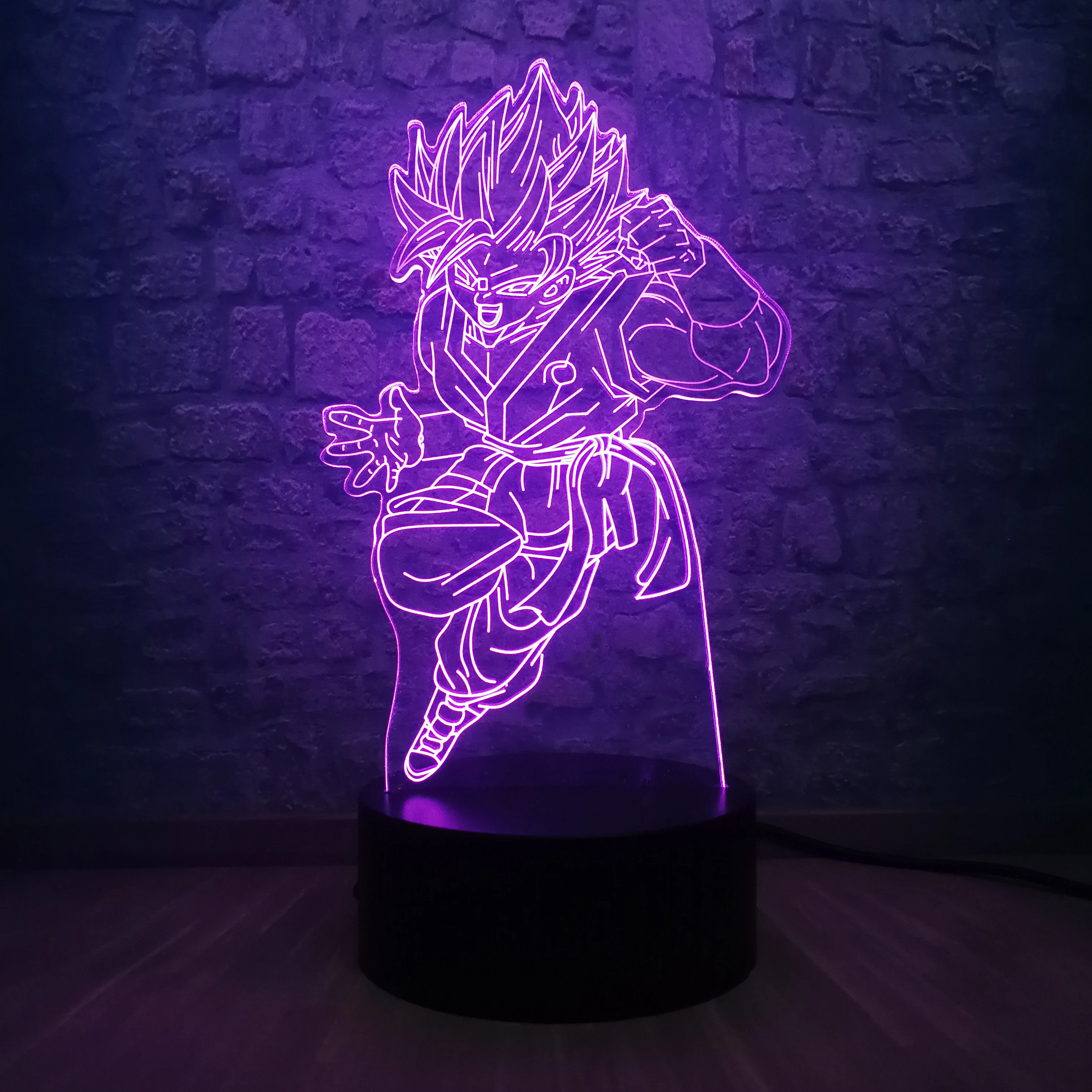 3D лампа мультфильм Dragon Ball фигурка сын Гоку Супер сайян Вегета красочные