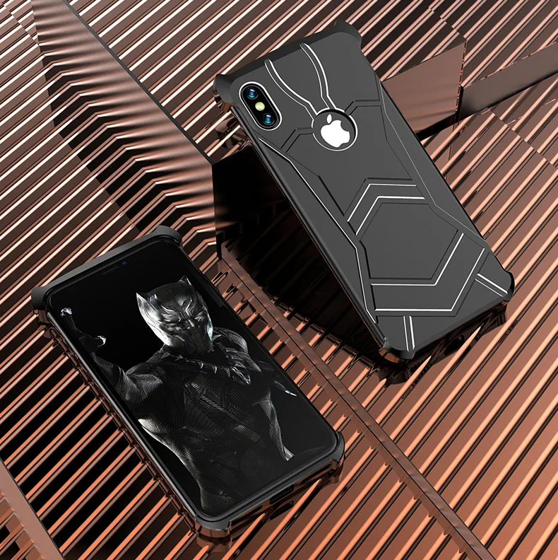 Ультратонкий металлический чехол Ironman для iphone6 7 8plus XR XS Max R just Черная пантера Simon