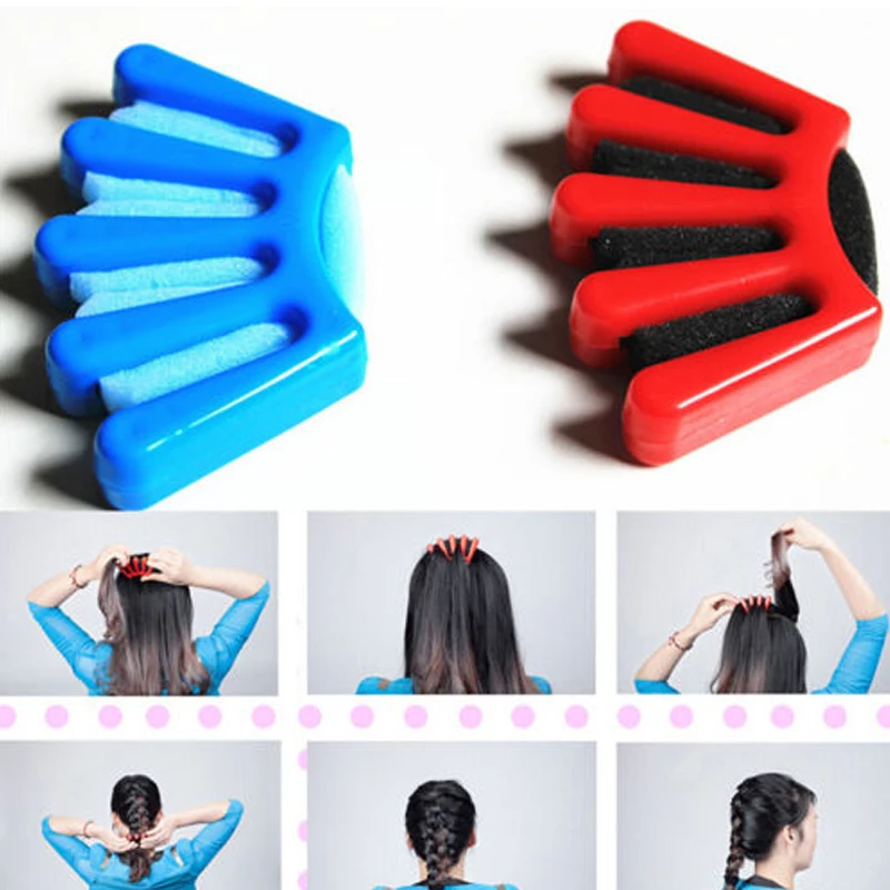 1 шт. пластиковая губка для волос DIY укладки плетеных плетеная машина плетения