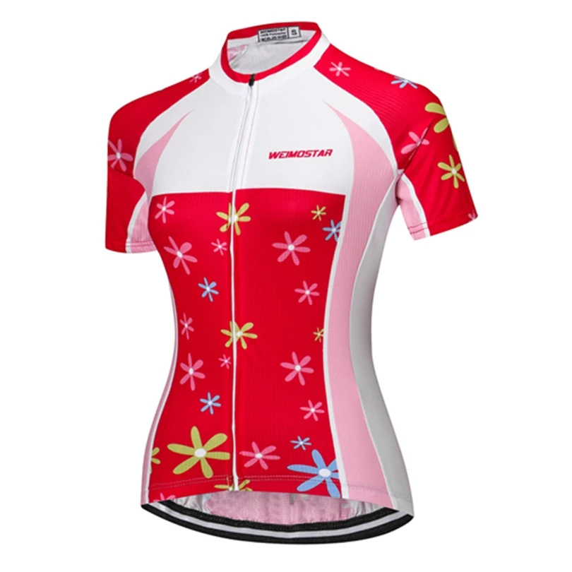 Женская велосипедная майка WEIMOSTAR Pro Team Ropa Ciclismo одежда с коротким рукавом красная и