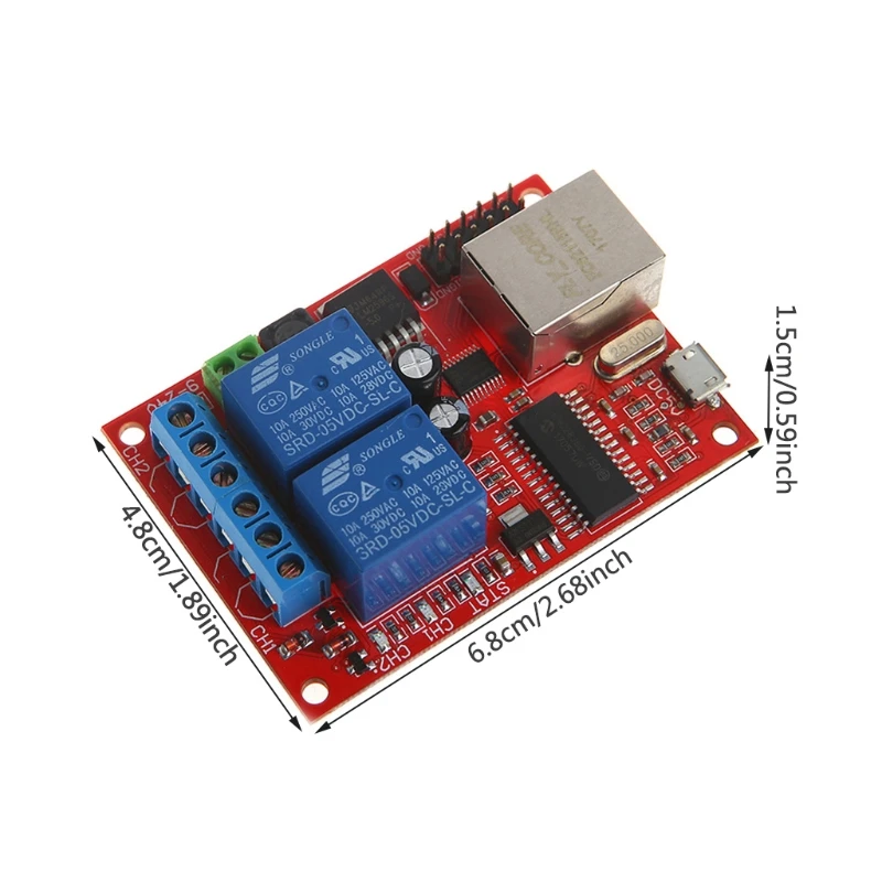 1 шт. LAN Ethernet 2 пути релейная плата переключатель задержки TCP/UDP модуль контроллера