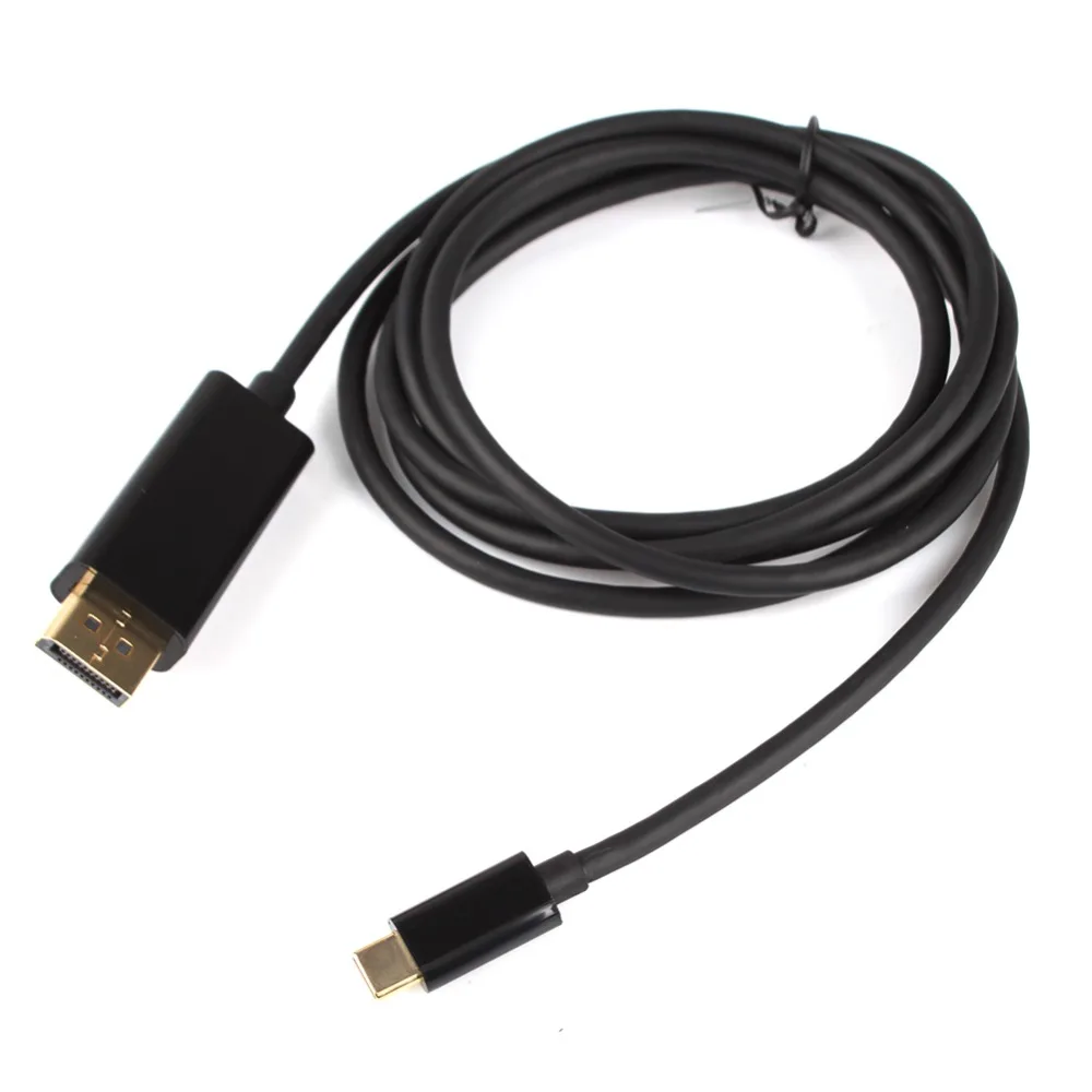 USB C Type 3 1 для отображения порта DP 4K HDTV конвертер позолоченный кабель адаптер Macbook