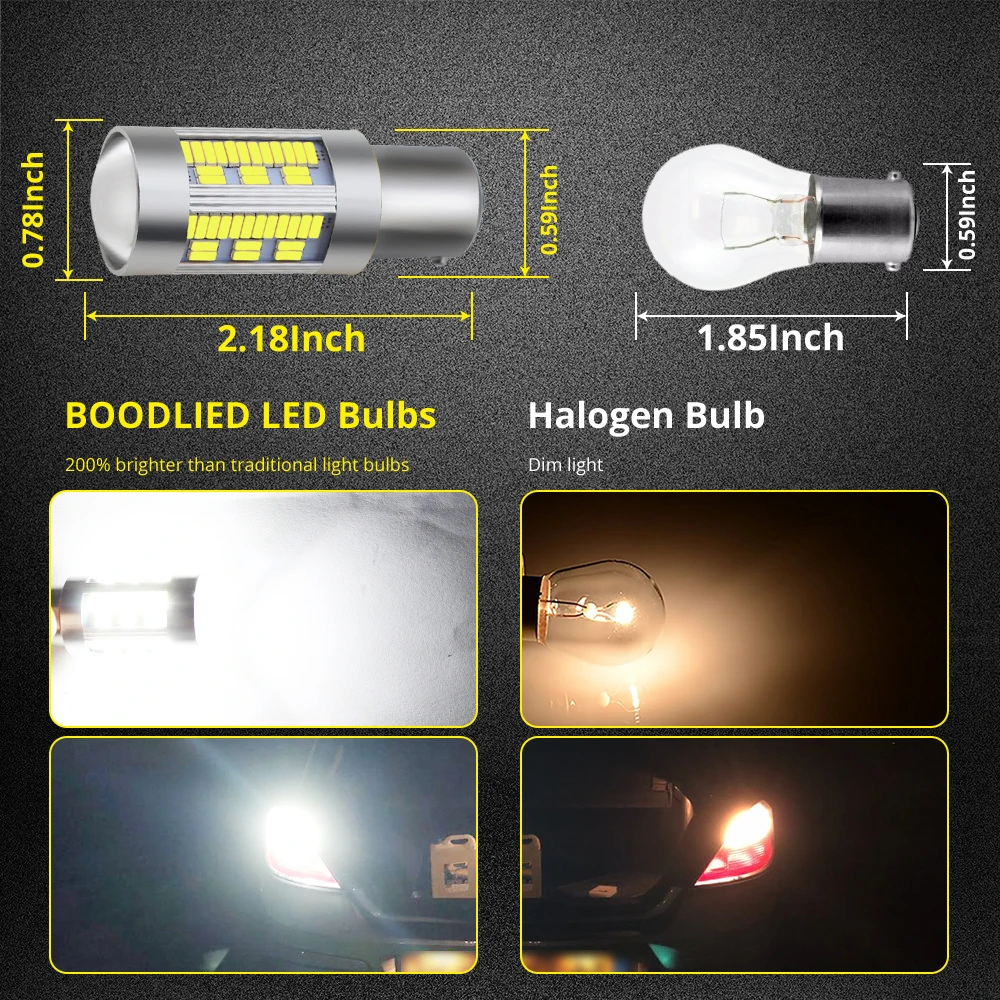 2 шт. BAU15S PY21W LED 1156 BA15S P21W T20 7440 W21W светодиодные лампы 105 SMD белая лампа автомобильный