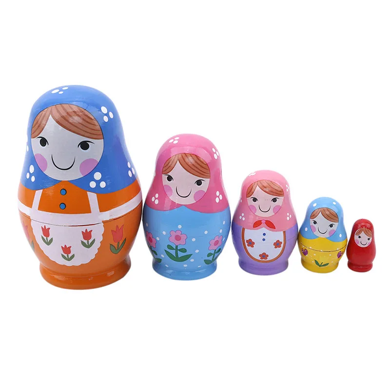 410962 Многослойная Русская Матрешка, деревянная кукла, рождественские игрушки для детей, праздничный подарок, подарок на день рождения - Цвет: 410962