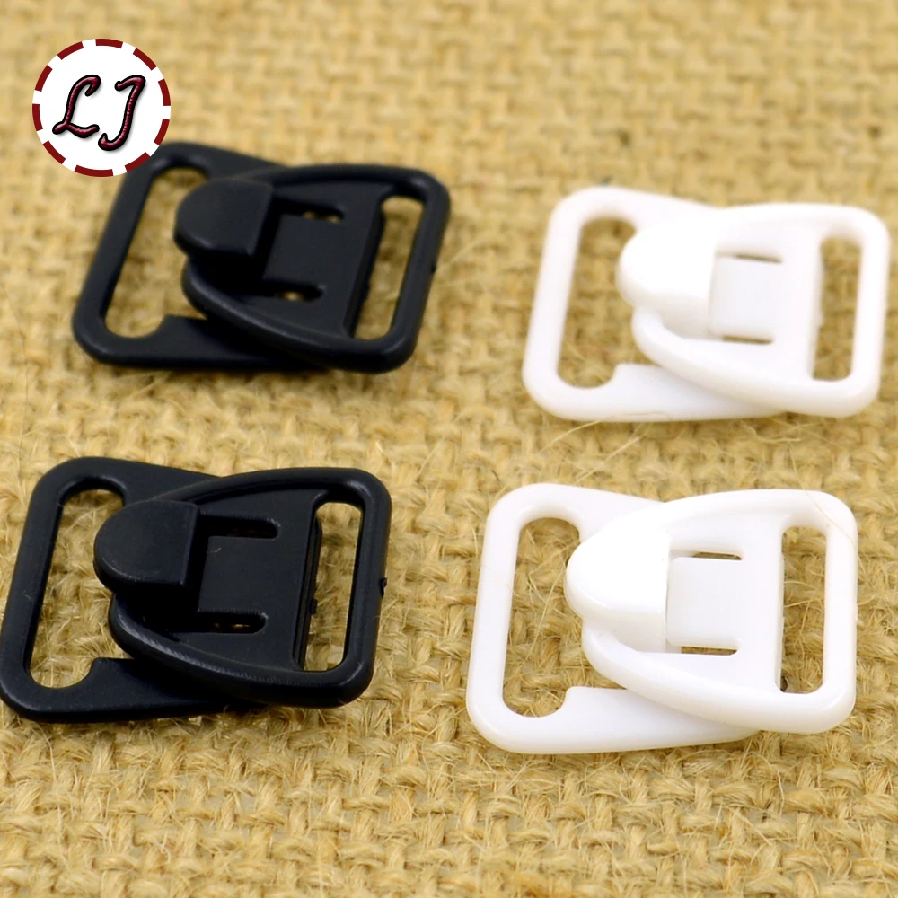 10 компл./лот черный белый цветок ремесел прямоугольник лента застежка крючок и на