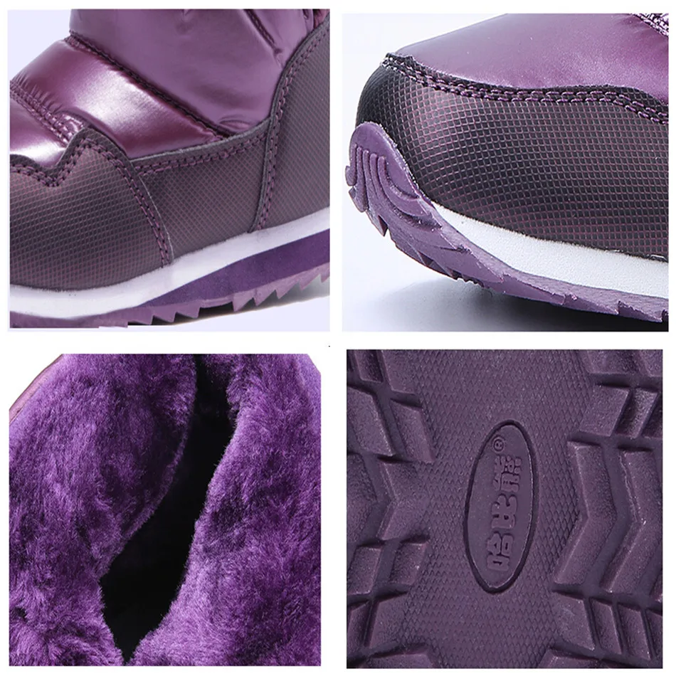 Теплая детская обувь для русской зимы-30 градусов модная Водонепроницаемая