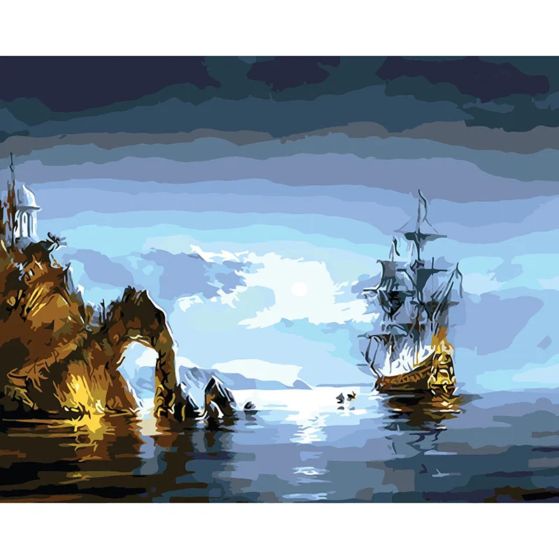 Набор для рисования по номерам на холсте морские чудеса|digital oil painting|oil paintingpaintings on