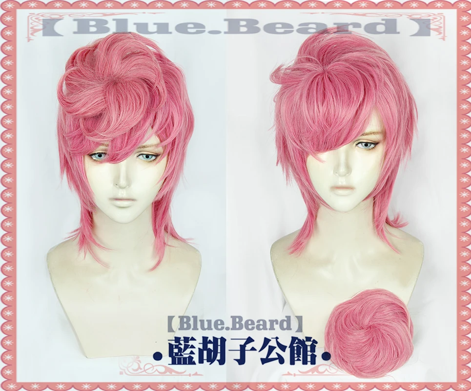 

Anime JoJo's Bizarre Adventure Golden Wind Trish Una Cosplay Wig Short Heat Resistant Synthetic Hair Wig + Wig Cap + A bun