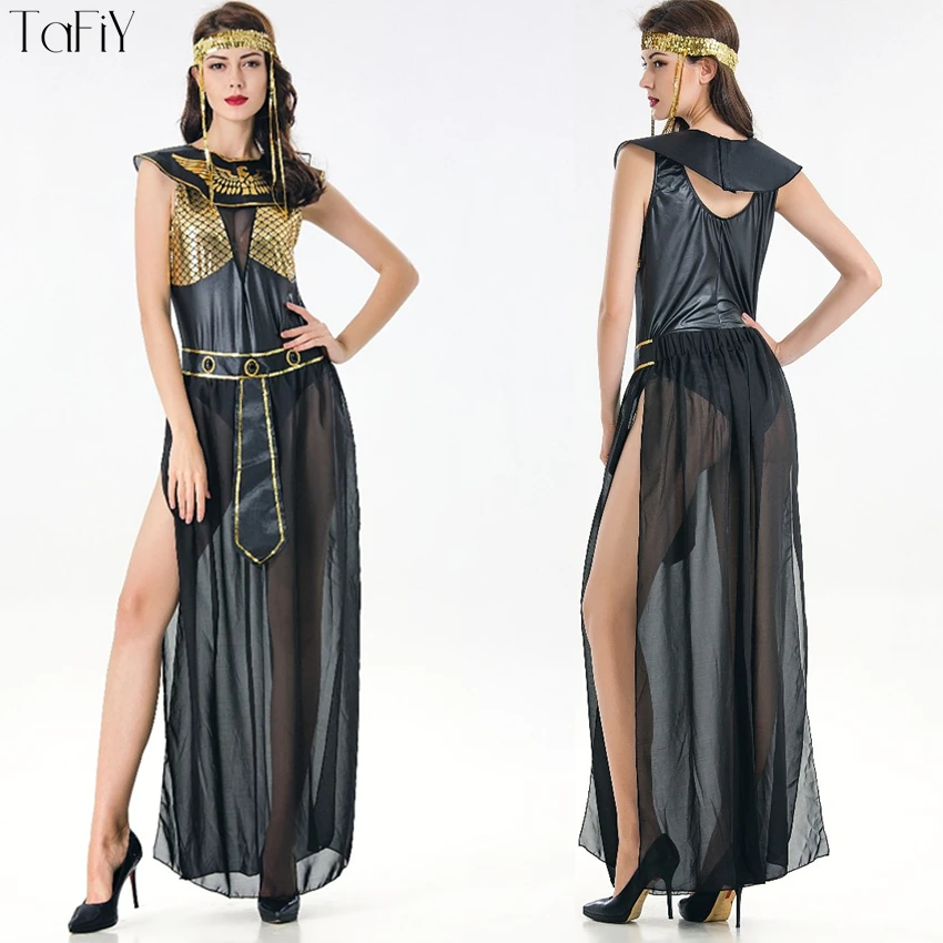 

TaFiY Newest Halloween Costumes Ancient Egyptian Cleopatra Queen Costume Cosplay Clothing Fancy Dress For Women Performance wear