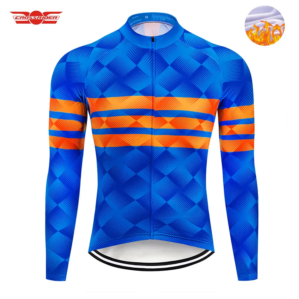 Crossrider Pro командная зимняя забавная велосипедная Джерси длинная одежда для
