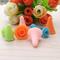 10pcs candy color plastic small large size point protectors stoppers crochet craft caps sewing tool for rubber knitting needle