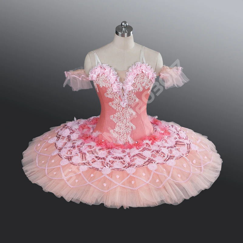 

Профессиональная балетная пачка для взрослых; розовая Женская Балетная пачка для сцены; балетная пачка; романтическая танцевальная одежда ...