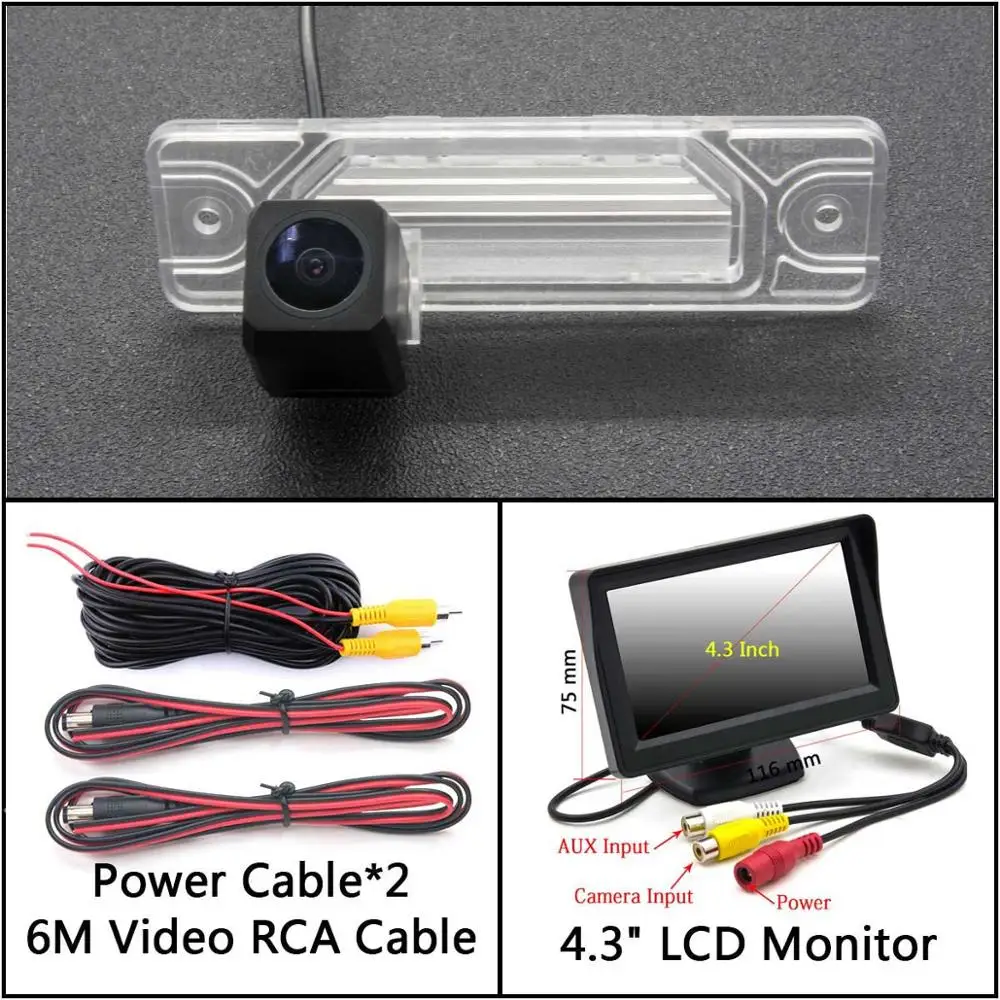 Cam Add 4.3 inch LCD Full HD камера заднего вида для Renault samsung QM5 MK1 koleos 1 samsung SM5 KPQ/A32 автомобильный парковочный ЖК-зеркальный монитор - Название цвета: Cam Add 4.3 inch LCD