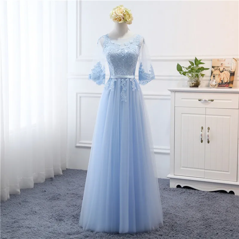 Новые Красивые серые кружевные платья подружки невесты с длинным рукавом и