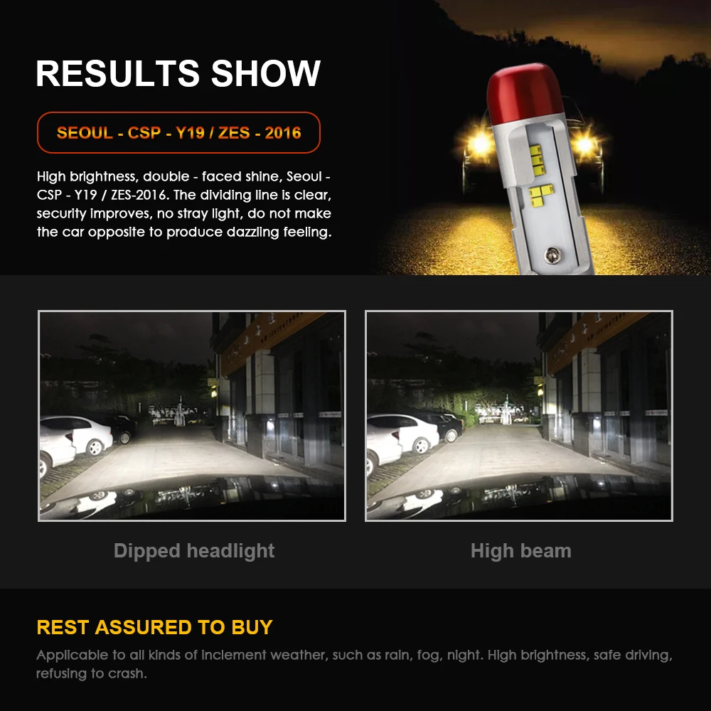 EURS 2PCS 3P H7 H4 LED H11 H1 9005 9006 9012 HB3 HB5 H3 32W Car Headlights Bulb Head Lamp Auto Fog Light 6000lm DC 9-32V | Автомобили и