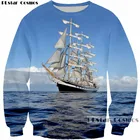 Новинка 2019, Модный свитшот PLstar Cosmos, парусная лодка на море, свитшот с 3D принтом, унисекс, Женскиймужской повседневный джемпер, пуловеры