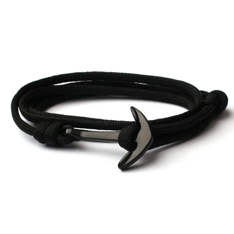 2019 Hot Fashion Whale Tail Anchor Bracelet Men Women Rope Chain Double Layer Wrap Leather Charm For Jewelry | Украшения и