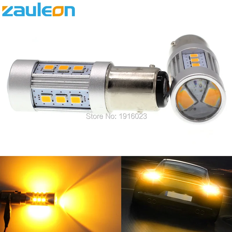 Zauleon 2 шт. 1156 1157 P21W P21/5 W BAU15S PY21W LED Янтарный Желтый 803 люменов для поворота одиночный