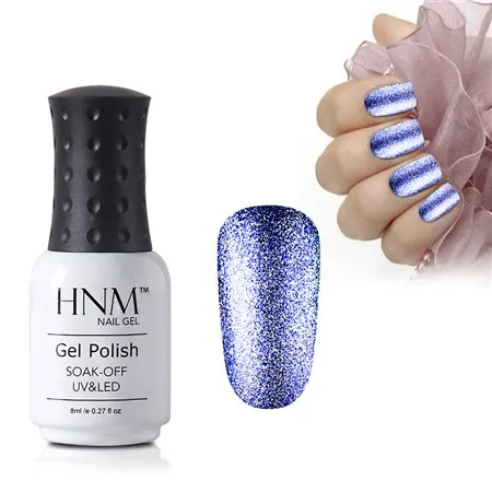 HNM Bling 8 мл УФ-гель для ногтей Блеск Платиновый замачиваемый Гель-лак краска Гель-лак праймер Полупостоянный лак - Цвет: 58025