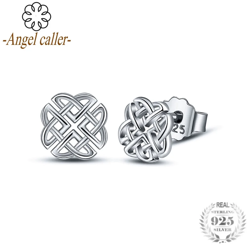 Женские серьги гвоздики Angel Caller из стерлингового серебра 925 пробы популярные с