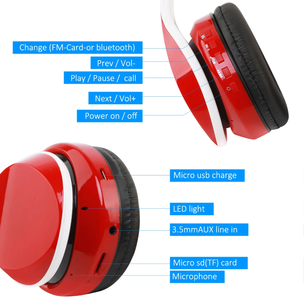 Magift наушники Поддержка карты памяти fm радио Проводной беспроводные bluetooth apt X