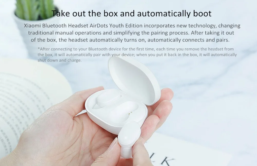 Оригинальные наушники Xiaomi Airdots TWS Bluetooth 5,0, молодежная версия, сенсорное управление с зарядным устройством, мини беспроводные наушники, 1 пара