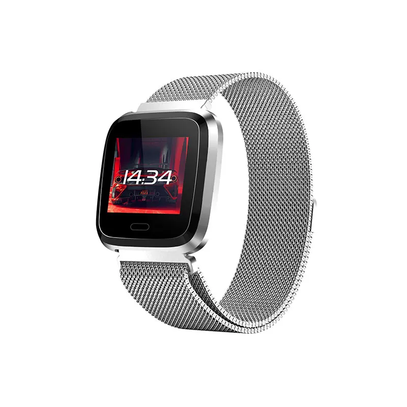 Metal Silver VERYFiTEK L18 бизнес металлический ремешок Смарт часы кровяное давление монитор сердечного ритма фитнес Trakcer для мужчин и женщин Смарт часы Прямая поставка - Цвет: Metal Silver