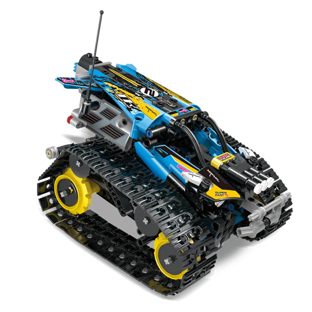 DIY rc Танк 2,4 ГГц RC строительные блоки автомобиль DIY строительный набор игрушка высокое качество rc танк RC трюк автомобиль приложение RC датчик для мальчика Детский подарок